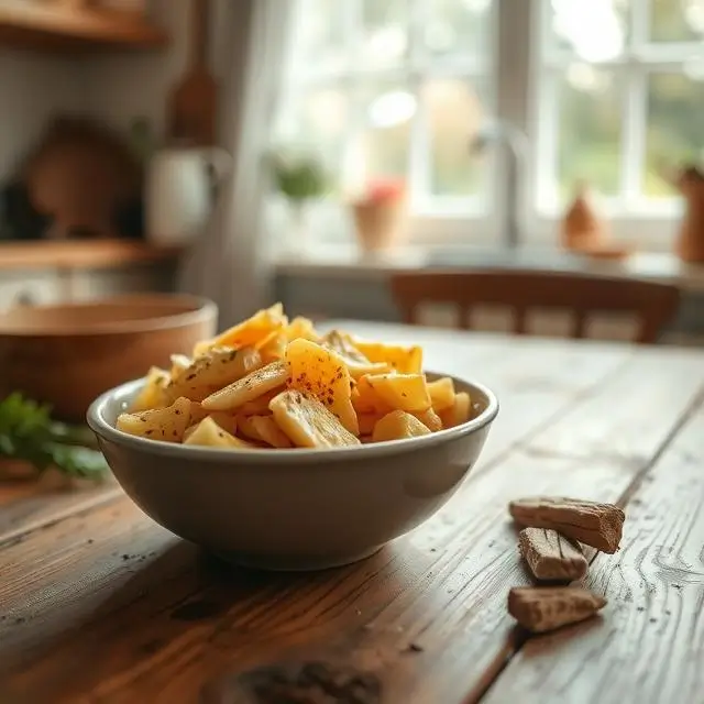 Salade de petit épeautre bio avec légumes frais dans une ambiance chaleureuse