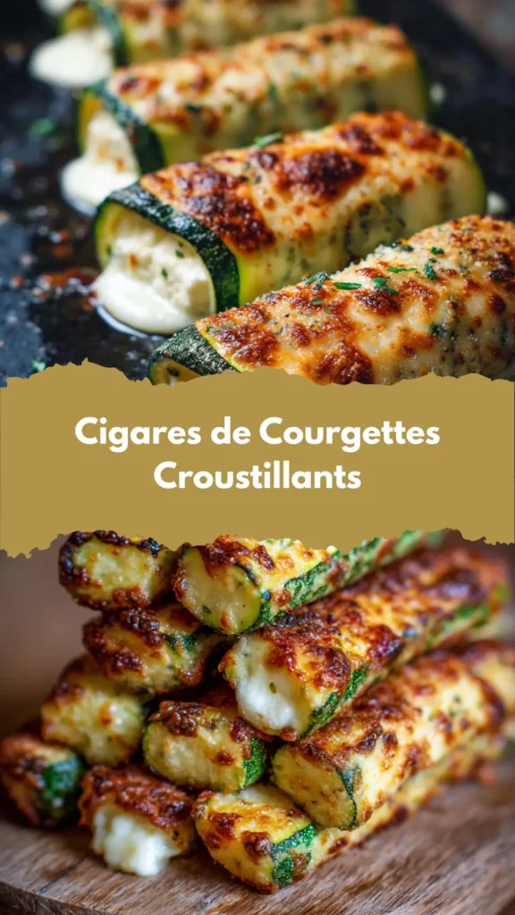 Cigares de Courgettes Croustillants – Feta & Mozzarella