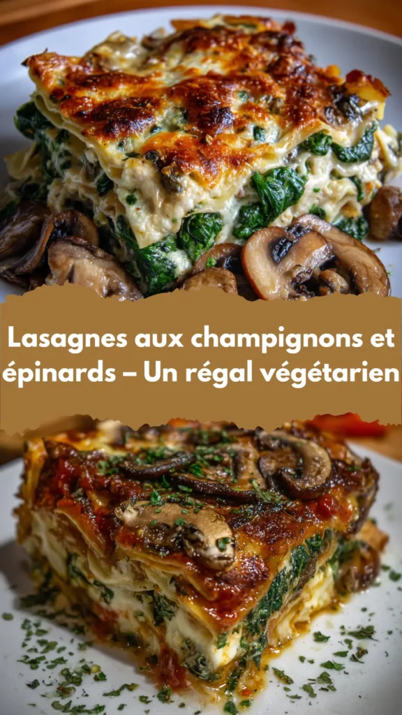 Lasagnes aux champignons et épinards – Un régal végétarien