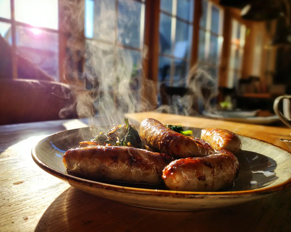 Plat de blettes saucisses rustique et savoureux