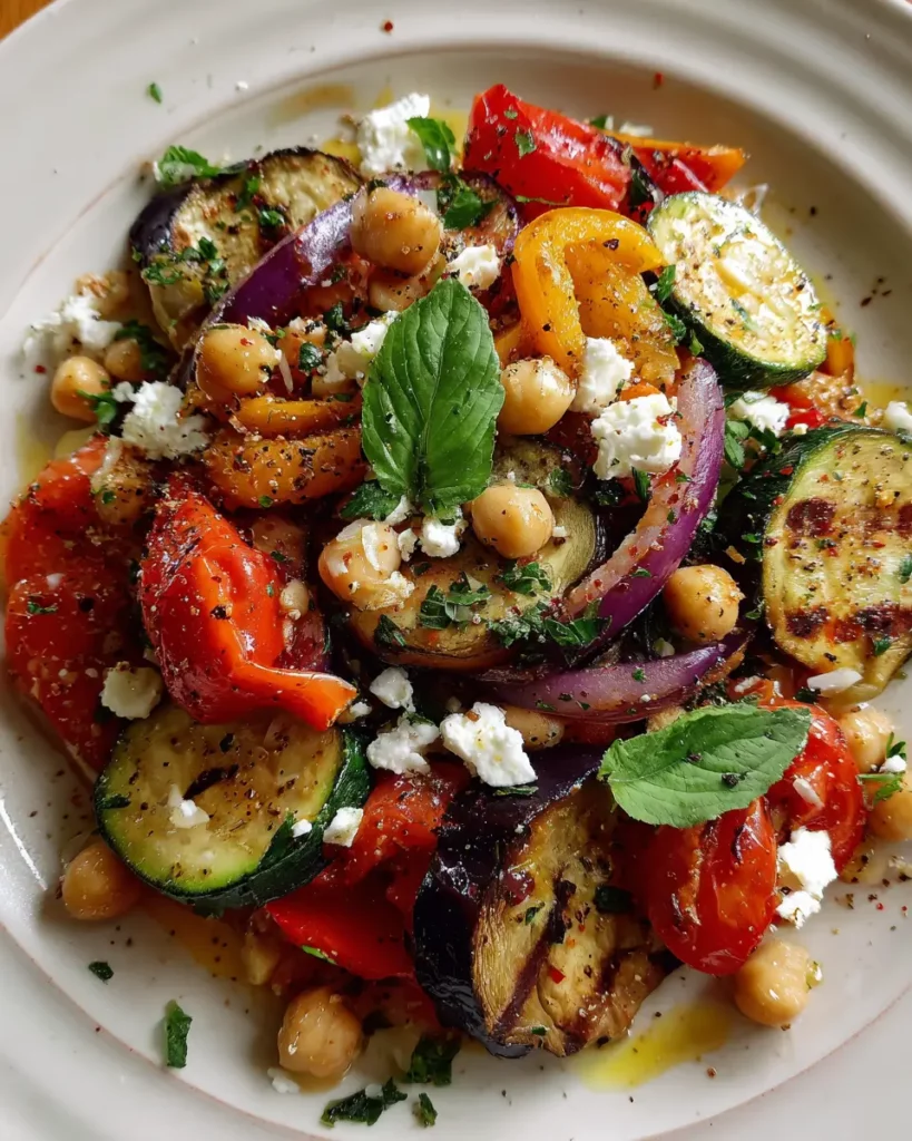Assiette de déjeuner méditerranéen aux légumes