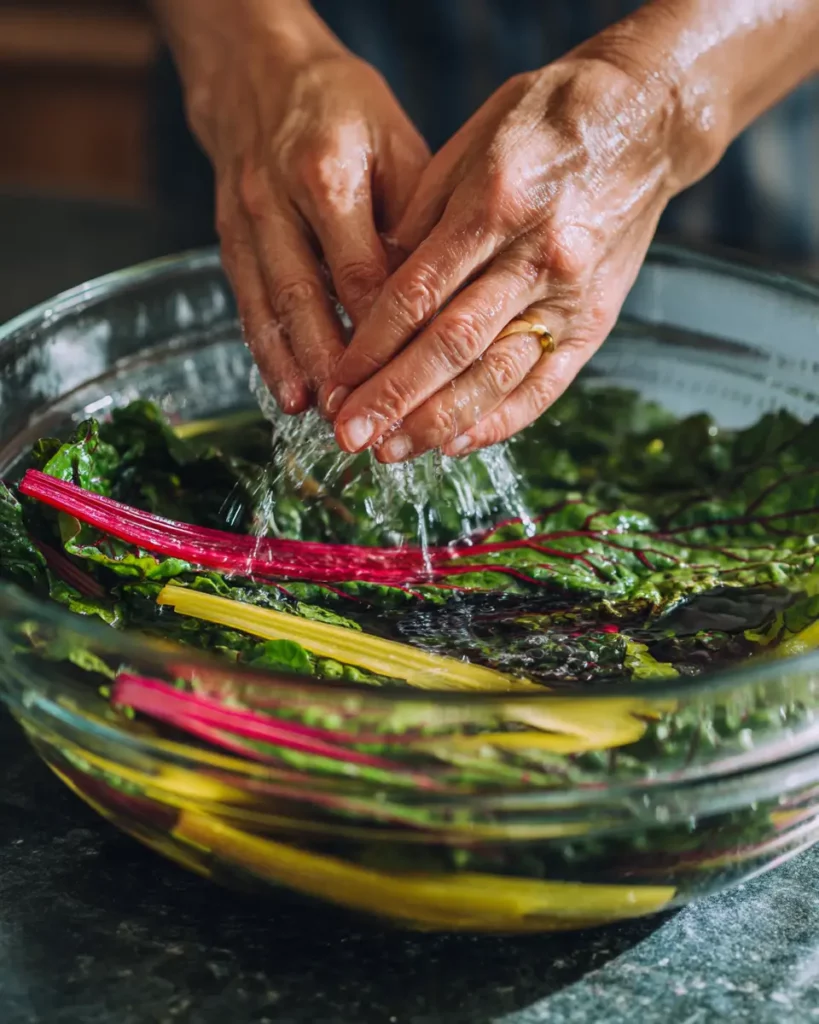 Laver les blettes avant de les couper