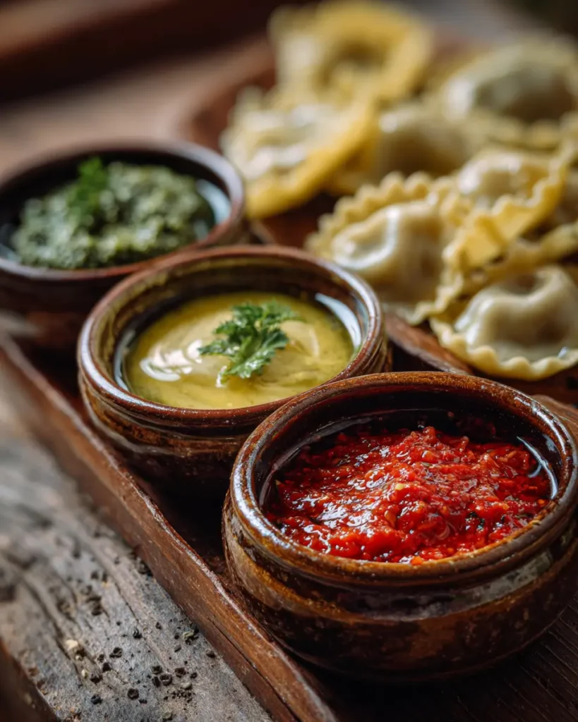 Sauces maison pour accompagner des raviolis frits aux blettes