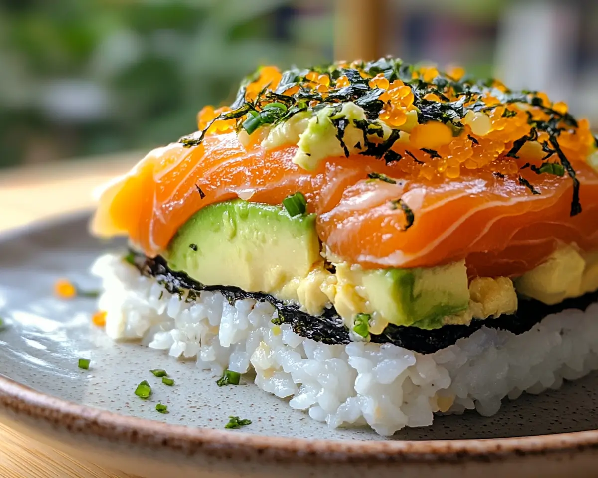 taco sushi fusion plat sur assiette