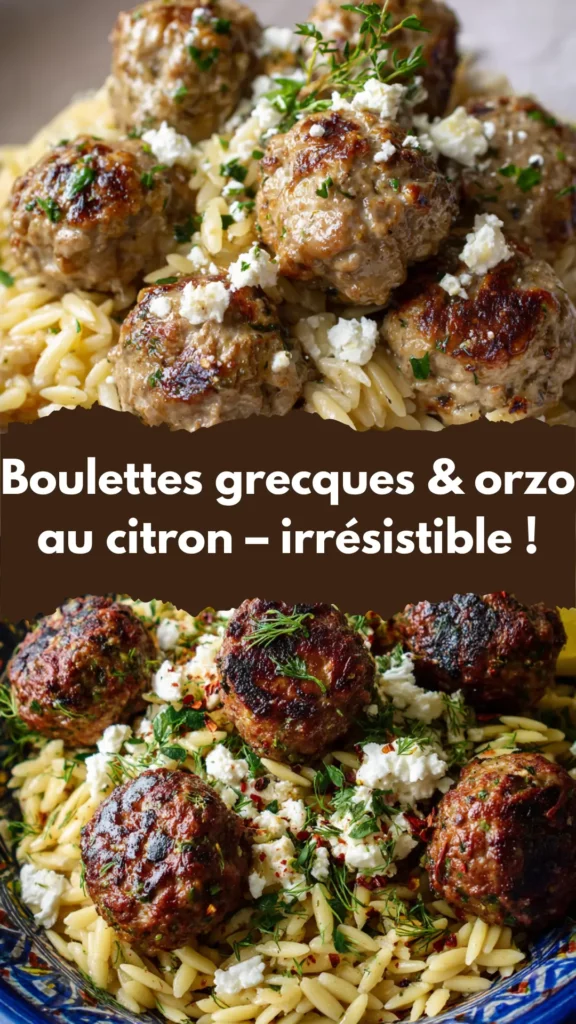 Boulettes grecques & orzo au citron – irrésistible !