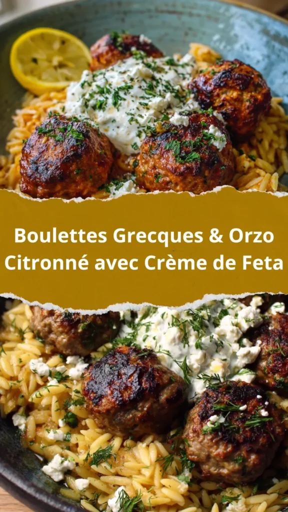 Boulettes Grecques & Orzo Citronné